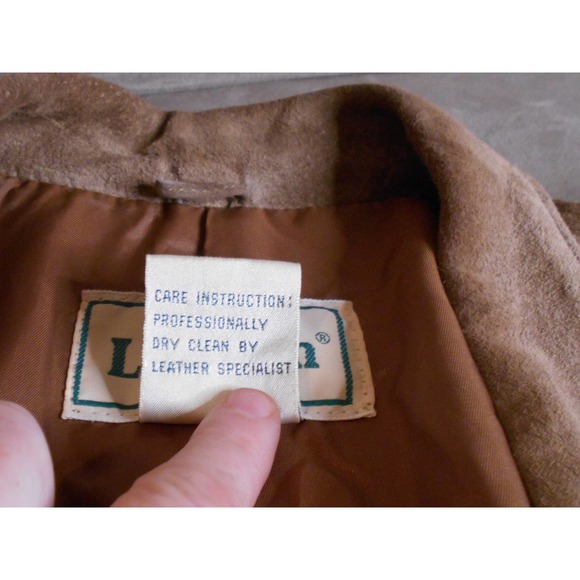 LL Bean Women's Suede Leather Single Button Blazer Size 12 Petite - Picture 9 of 9